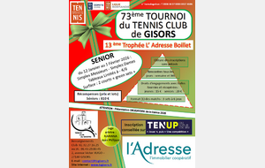 73ème Tournoi Open du TCG (Senior / S+ 45 ans / S+ 55 ans)